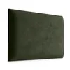 A dark green upholstered headboard panel against a white background. Anteprima dell’immagine prodotto