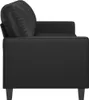 vidaXL 3-Sitzer-Sofa Schwarz 180 cm Kunstleder Produktbild-Vorschau 4