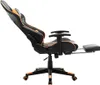 vidaXL Gaming-Stuhl mit Fußstütze Schwarz und Orange Produktbild-Vorschau 6