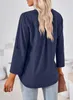 ASKSA Damen Bluse V-Ausschnitt Einfarbig Oberteile Elegant Produktbild-Vorschau 5