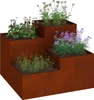 vidaXL Pot de fleurs de jardin rouillé 80 x 80 x 60 cm Voir les images du produit 2
