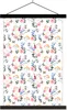 MuchoWow® Textilposter Blumen - Schmetterling - Pastell Produktbild-Vorschau 1