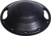 A black balance board with handles is shown from a slightly elevated angle against a white background. Produktbild-Vorschau