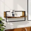 vidaXL Wandregal mit Stange Räuchereiche 65x25x30 cm Produktbild-Vorschau 2