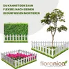 Floranica Zierzaun aus Holz 100 x 20 cm Weiß (imprägniert) Produktbild-Vorschau 4