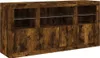 vidaXL Sideboard mit LED-Leuchten Räuchereiche 142,5x37x67 Produktbild-Vorschau 2