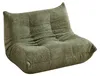 Chenille-Togo-Zweisitzer, Boden-Lounger, armloser Produktbild-Vorschau 2