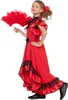Spaans Mädchen Carmen Flamenco Kleid Rot 140 Produktbild-Vorschau 1