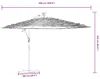 vidaXL Ombrellone con palo in acciaio marrone 269x269x235 Anteprima dell’immagine prodotto 8