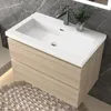 80 cm Badmöbel-Set Unterschrank mit Rechteckiges Produktbild-Vorschau 2