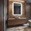 Badspiegel mit LED Beleuchtung 100x200 cm Lila - Vertikal Produktbild-Vorschau 2
