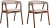 BELIANI Esszimmerstuhl 2er Set Beige Stoffbezug Gepolstert Produktbild-Vorschau 1