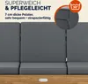 CASARIA® Gartenbank Wetterfest Holz mit Tisch 200x50cm Produktbild-Vorschau 3