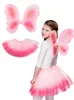 set di fasce ali di fata e tutù rosa per bambine Anteprima dell’immagine prodotto 1