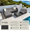 tectake® Aluminium Rattan Lounge wetterfest und Produktbild-Vorschau 2