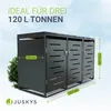 Juskys Mülltonnenbox Arel 3er - Metall Gartenbox - Produktbild-Vorschau 5
