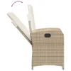 vidaXL 5-tlg. Garten-Essgruppe mit Kissen Beige Poly Rattan Produktbild-Vorschau 5