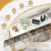 COSTWAY Konsolentisch, Eingangstisch schmal Marmor Optik, Produktbild-Vorschau 2