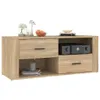 vidaXL Szafka pod TV dąb sonoma 100x35x40 cm materiał Podgląd zdjęcia produktu 3