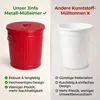 Jinfa Metall Mülleimer mit Deckel und Tragegriffen - für Produktbild-Vorschau 11