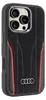 A black Audi branded iPhone case with red stitching and accents. Podgląd zdjęcia produktu