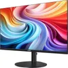 A black Acer monitor with a colorful abstract wallpaper displayed on its screen, shown from a side angle on a stand. Produktbild-Vorschau