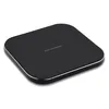 A black wireless charger with a silver trim is shown on a white background. Produktbild-Vorschau