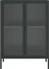 vidaXL Příborník černý 75x35x105 cm sklo a ocel Náhled obrázku produktu 6