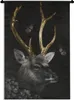 MuchoWow® Wandteppich Wandbehang Hirsch - Schmetterling - Produktbild-Vorschau 1