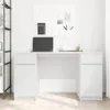 vidaXL Scrivania con cassetti bianchi 140 x 49 x 76 cm Anteprima dell’immagine prodotto 4