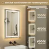 LED Badezimmerspiegel 100x60cm Rechteckig,3 Lichtfarben Produktbild-Vorschau 5