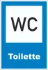 Toilette Schild A1 Rückseite selbstklebend Produktbild-Vorschau 1