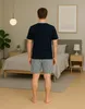 KB Schlafanzug Herren kurz T-Shirt Shorty Pyjama Produktbild-Vorschau 3
