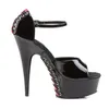 DELIGHT-660FH Damen Sandale von Pleaser, Schwarz Rot , EU Produktbild-Vorschau 5