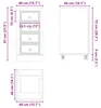 vidaXL Schrank SKI Honigbraun 40 x 46 x 81 cm Massives Produktbild-Vorschau 8