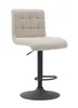 2er Set Barhocker Bistrohocker Erika - Bezug Webstoff Beige Produktbild-Vorschau 2