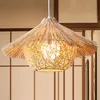 Vintage Geflochtene Hängeleuchte, Rattan Pendelleuchte, für Produktbild-Vorschau 4