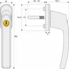 ABUS FG 200 W/SB ABUS Fenstergriff abschließbar FG200  Náhľad obrázku produktu 5