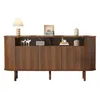 Sideboard, 160x40x78.5, modern, 3 Wellentüren, offenes Produktbild-Vorschau 3