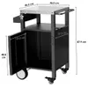 Profi Grillwagen mit Edelstahl-Arbeitsplatte, 45x45cm Produktbild-Vorschau 3