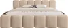 FEDVE Polsterbett Limata aus Velvet 180x200 cm, Beige Produktbild-Vorschau 1