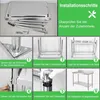 JOIEYOU 150x50x85cm Gastronomie-eettafel, roestvrijstalen Productafbeelding-voorbeeld 5