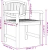 Gartenstühle 2 Stk. 58x59x88 cm Massivholz Teak Produktbild-Vorschau 7