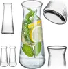 KADAX 2 x Glaskaraffe 1L, Wasserkaraffe aus robustem Glas, Produktbild-Vorschau 3