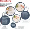 A marketing image showcasing a kitchen utensil set, knives, and a cutting board with descriptive text and illustrations. Produktbild-Vorschau