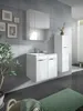 Ice meuble sous lavabo avec lavabo 2 portes blanc brillant, Voir les images du produit 12