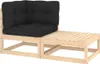 2-tlg. Garten-Lounge-Set mit Kissen Kiefer Massivholz Produktbild-Vorschau 1