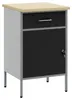 vidaXL Banco da lavoro con cassetti nero e grigio 50 x 55 x Anteprima dell’immagine prodotto 7