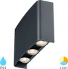 Braytron LED Wandleuchte Außen Anthrazit Strahler 6X1W Produktbild-Vorschau 1