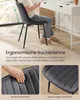 A person sitting on a chair at a desk, with close-up shots of the chair's features. Produktbild-Vorschau